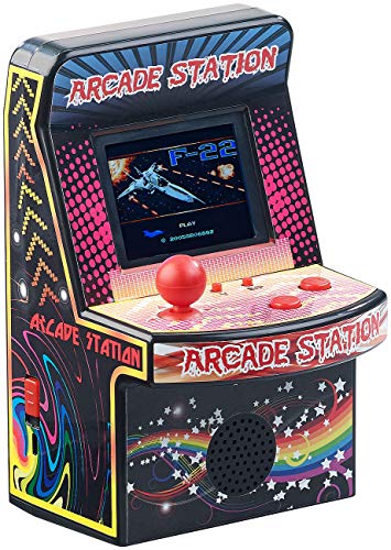 MGT Mobile Games Technology Retro Spielautomat: Handlicher Retro-Videogame-Automat, 200 Spiele, LCD-Farb-Display, Akku (Gaming Automat, Retro Games, Münzautomat)