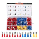 Kabelschuhe Set - Kabelschuhe Flachstecker 280 Stück - Steckverbinder - Ringkabelschuhe - Quetschverbinder - Flachsteckhülsen - Flachstecker KFZ - Kabel Steckverbinder