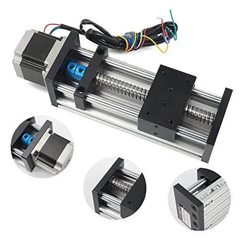 RATTMMOTOR Hub des Lineartisch-Aktuators L-300mm Kugelumlaufspindel Linearführungsschiene CNC Linearführung mit Nema23 Schrittmotor 1,8°, 3A, 1,2N.m für cnc Fräsmaschine (EBX1605J)