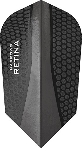 Harrows Retina schwarze Dart-Flights, schmal, 10 Sets