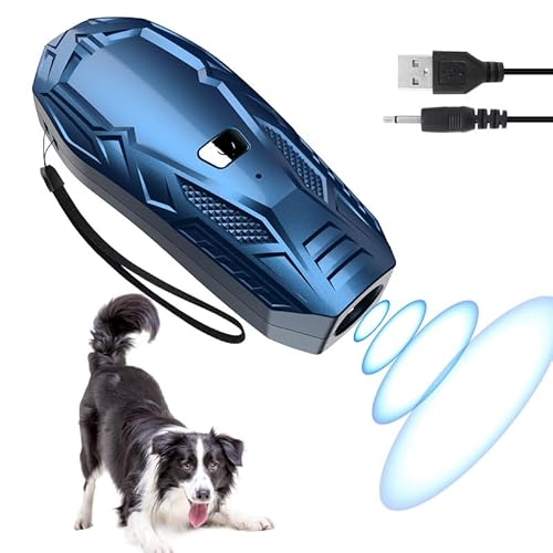 Bubbacare Anti Bell Gerät Hunde, Tragbares Ultraschall Antibell Ultraschall Gerät mit Doppelfrequenz, 16.4 Fuß Effektives Antibell für Hunde für das Training im Innen- und Außenbereich