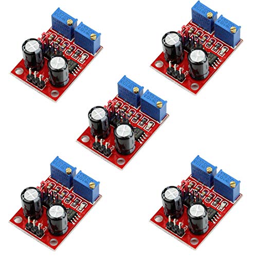 Hailege 5pcs NE555 Impulsfrequenz Rechteckwelle Rechteck Welle Signalgenerator Signalgenerator Modul Schrittmotor Treiber DC 5V-15V Angetrieben