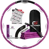 GATE FITNESS Hula Hoop Reifen Erwachsene und Kinder zum Abnehmen [1,2kg / 1,5kg / 2kg] | 6 bis 8 Segmente Hoola Reifen mit Wellendesign | Anfänger & Fortgeschrittene | Fitnessreifen mit Schaumstoff