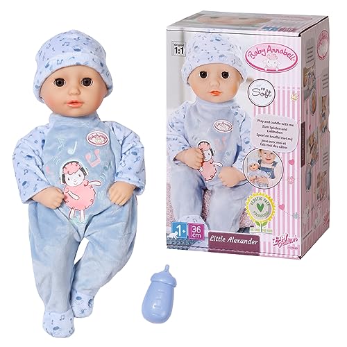 Baby Annabell Little Alexander 36 cm, weiche Babypuppe mit Schlafaugen, 36 cm große Puppe, 706473 Zapf Creation