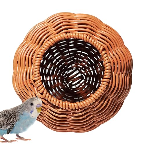 Seilennest, Vogelnester | Handgefertigtes Rattan -Papageihaus,Handgefertigtes künstliches Rattan -Vögel Nest für Garten Yard Home Käfig