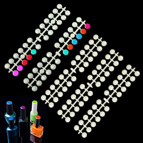 Nail Display Dot,Nagel Display Farbkart,120pcs Nagellack Display,Nagellack Display Rund,Nail Display Rund,Swatches Nägel,Weiß Nagel Display Punkt Farbpunkte Mit Selbstklebende Aufkleber