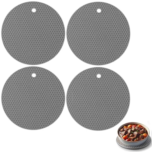 Hitzebeständige Matte, hitzebeständige Küchenmatte, Silikon-Untersetzer, rutschfester Tellerwärmer für Arbeitsplatten, ideal für Ofen, heiße Pfannen, Dinnerpartys, Kochen, langlebige, flexible