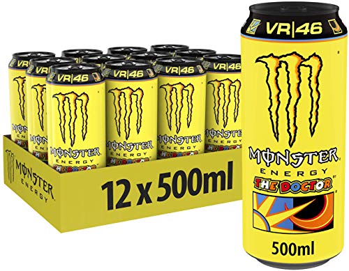 Monster Energy The Doctor - koffeinhaltiger Energy Drink mit prickelndem Zitronen-Geschmack - im praktischen Einweg Dosen (12 x 500 ml)