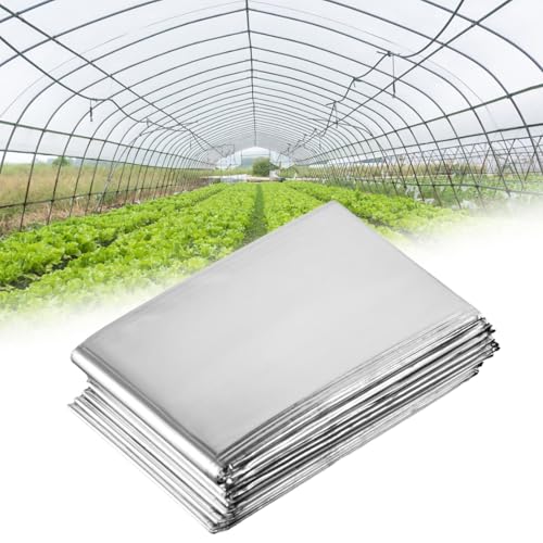 HOgardenME Pflanze Reflektierende Film, Reflektierende Folie Grow Pflanzen, 160x210cm Mylarfolie Deckblatt Abdeckung FolienbläTter FüR Den Einsatz Im Garten Und GewäChshaus, Silber