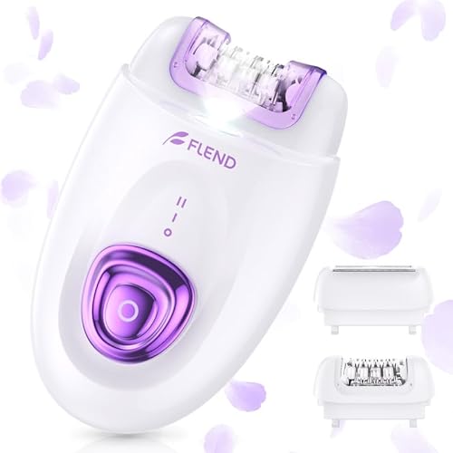Epilierer, Epilierer für Frauen mit 2 Geschwindigkeiten, Kabelloser Elektrischer Epilierer für Epilation und Rasierer, Epilierer mit LED-Licht für Gesicht, Körper, Achselhöhle, Bikini und Beine