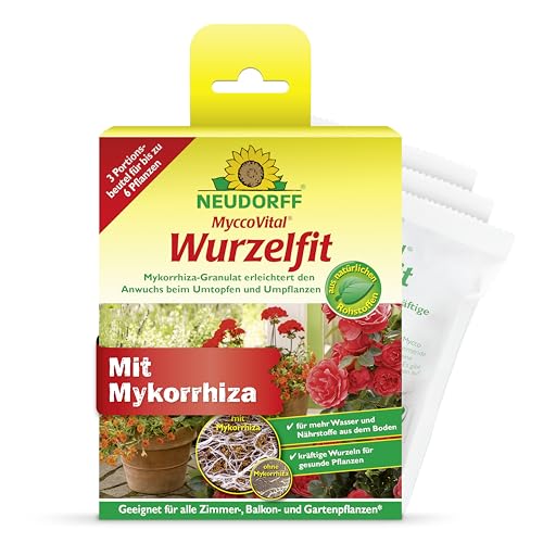 Neudorff MyccoVital Wurzelfit – Natürlicher Mykorrhiza Wurzelaktivator stärkt das Wurzelwachstum aller Pflanzen mit farbintensiven, üppigen Blüten, 27 g