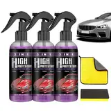 Turbo Shine Nexa, 2025 New Nexa Turbo Shine, 3 In 1 High Protection Quick Car Coating Spray, Easy To Use and Fast Drying (3 Set)