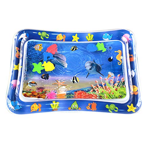 Yuiopmo Wasserspielmatte Katze,Aufblasbare Wassermatte für Katzen Verdickte Wasserspielmatte Feel Cool Komfort für Haustier Wasserspielmatte (Blue)