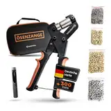 CAPRITOOL Ösenzange Set mit 300 Ösen 10mm – Edelstahl Ösenpresse für Planen mit Anti-Rutsch-Grip – inklusive Werkzeugtasche, Lochstanze & magnetischer Ösenstanzer – Rostfreie Planenösen & Ringösen