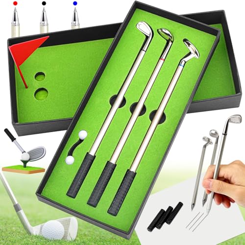 Exbrith Golf Stifte Set, Mini-Desktop-Golf-Stift, Golf Geschenke für Männer, Männertag Geschenke Geschenk, Mini Kugelschreiber, Golf Kugelschreiber Geschenk für Mitarbeiter, Männer, Boss