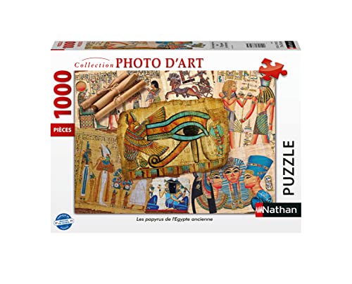 Nathan Puzzle 1000 Teile – Die Papyrus des Alten Ägypten – Erwachsene und Kinder ab 14 Jahren – Premium-Puzzle – Fotokollektion Art – 87326