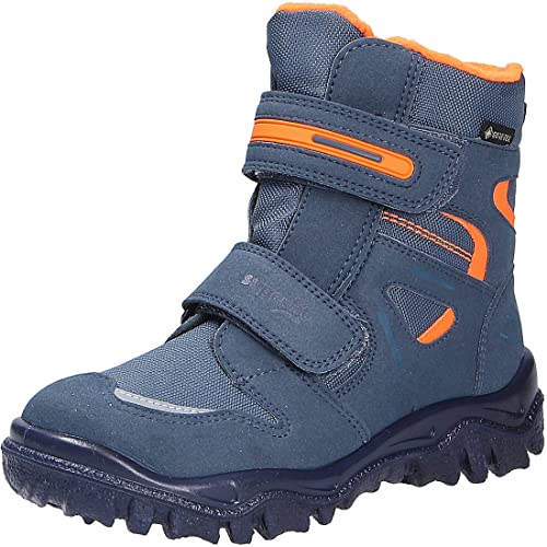 Superfit Jungen HUSKY warm gefütterte Gore-Tex Schneestiefel, BLAU/ORANGE 8010, 31 EU