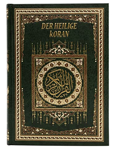 Koran Arabisch Deutsch Grün + Übersetzung + Hardcover Große Schrift inkl. Lautschrift für Anfänger - Quran Transkription - Heiliger Qur'an + Transliteration