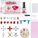 Tseriact Zahnschmuck, DIY Zahnstein Schmuck Set, Shinning Tooth Gem kit Schmuck Zubehör mit 60* Kristalle für Für Party Daliy Leben, Zahnschmuck Kleber (Serie A)