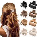 Aucuu Haarklammer Klein 8 Stück, Klauen Haarspangen, Mittelgroße Claw Clip, Small Hair Clip, Rutschfeste Haarspange, Haarspangen Damen für Dünnes Dickes Haar, Haarstyling-Zubehör für Frauen Mädchen