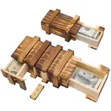 Camptrip 2 Stück Holz Geschenkbox, Magische Rätselbox mit Sicheren Fächern, Geschenkbox Geburtstag Magische Geschenkbox Puzzle Box für Geschenk Schmuck Geld, Hochzeit Geburtstag Geschenk