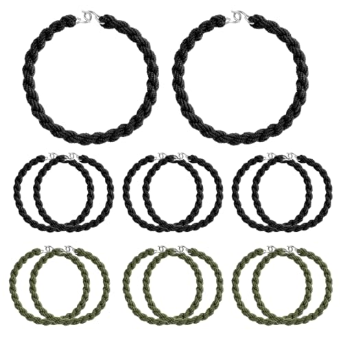 Nogeqi 14 Stück Elastic Military Boot Straps, Hosenklammer Fahrrad Stiefelriemen Hosengummi Bundeswehr, Gurtbänder Elastische Boot Gurt Militärische Boot Mit Metall Haken