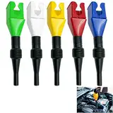 VBXPOU Flexible Draining Tool 5 Stück Snap Plastic Funnel Trichter mit Schlauch, Trichter Benzin Ölablasstrichter für Auto Kfz Haushaltszwecke