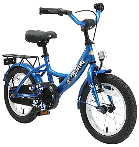 BIKESTAR Kinderfahrrad für Jungen ab 4 Jahre | 14 Zoll Kinderrad Classic | Fahrrad für Kinder Blau | Risikofrei Testen