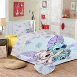 YANAYANA Kinder Bettwäsche, Kinderbettwäsche 135x200 + Kissenbezug 80×80 cm, 3D Anime Cartoon Drucken Baumwolle Kinderbettwäsche für Kinder Baby, Bettdecke Set für Einschulung Mädchen Jungen Geschenk