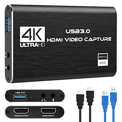 Rybozen Game Capture Karte USB 3.0 Video Card HD 1080P HDMI Videoaufnahme mit Live- Übertragungen Recorder Gerät Streaming für Windows Linux OS X System