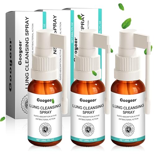 Herbal Lung Spray, Lungenreinigungsspray Für Eine Bessere Atmung, Natürliche Pflanzenextrakte Kräuter Lungenreinigungs & Reparaturspray, Lung Cleansing Spray (3 Stück, milliliter, 90)