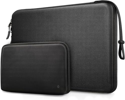 FINPAC Laptop Tasche Hartschalen Schutzhülle für 13,6" MacBook Air 2024-2022 M3/A3113 M2/A2681, 14" MacBook Pro M4/M3/M2/M1 Pro/Max 2024-2021, 13" MacBook Pro/Air, stoßfest Hülle mit Zubehör Tasche