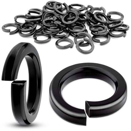 60pcs Federring M6 Federringe Edelstahl A2/V2A Unterlegscheiben Glatt Beilagscheiben Karosseriescheiben Spiralförmige Schwarz Federscheiben Sprengring für Haushaltsgeräte Mechanische Geräte