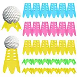 Vegena 30 Stück Golf Tees, Golf-Simulator-Tees, Kunststoff Golf Tees Wiederverwendbar, 2 Größe Kurz Lang Golfmatte, Bunt Winter Tees Golf für Golffahrer Trainieren Garten Indoor Outdoor Golfer