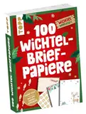 100 Wichtelbriefpapiere. 100 Wichtelbriefpapiere in 25 Designs und Umschlag zum Falten auf der Rückseite, mit 100 Siegelstickern und kurzer Anleitung