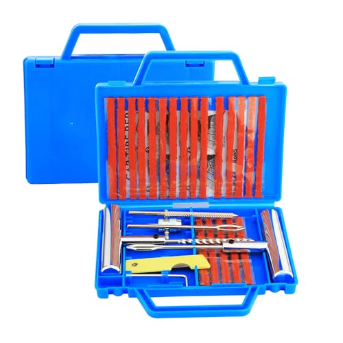 DROMEDARY Reifen Reparatur Set Reifenreparaturset,Reifen Reparaturset kfz,Autoreifen Reparaturset 23 Stück Reifen Reparatur Set mit 20 Reparaturstreifen für Auto,Motorrad, LKW