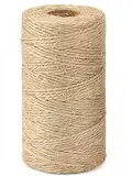 G2PLUS 100M Braun Juteschnur, 1.5mm Jute Schnur für Garten, 2-Lagig Bastelschnur für Basteln, Jute Dekokordel für DIY Kunstgewerbe Gartenarbeit