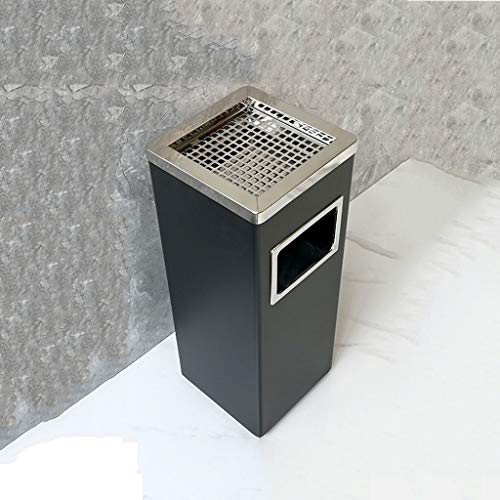 Vertikale Recyclingstation aus Edelstahl mit Aschenbechern für den Innen- und Außenbereich, ideal für Hotel- und Einkaufszentren, Korridore und Aufzugseingänge
