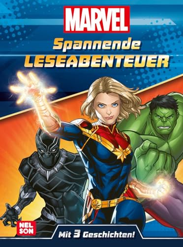 Marvel: Spannende Leseabenteuer: Mit 3 coolen Geschichten | Alles über Captain Marvel, Hulk und Black Panther in kurzen Geschichten mit wenig Text für fortgeschrittene Leseanfänger*innen ab 6 Jahren