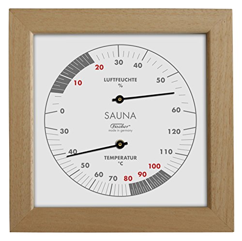 Fischer Sauna Thermometer & Hygrometer 170 mm, 188TH-03