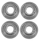 BEBEMOKO 608ZZ Rollstuhl-Vorderradlager, kleine Kugellager für Rollstuhl-Zubehör, kompatibel mit 6 Rollstuhlteilen, langlebige interne Komponenten, 4 Stück