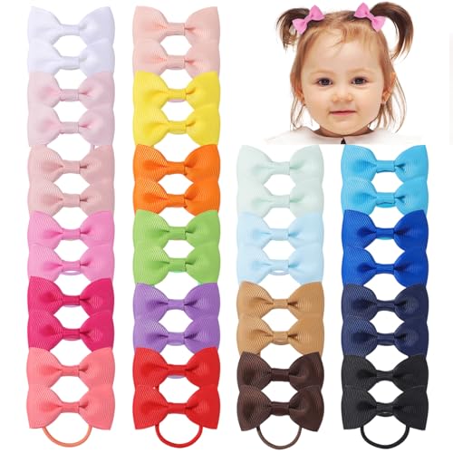 40pcs Baby Mädchen Haarschleifen Haargummis Elastisches Stirnband Pferdeschwanzhalter Gummiband Haarseile Haarschmuck für Kinder Kleinkinder Kleine Mädchen