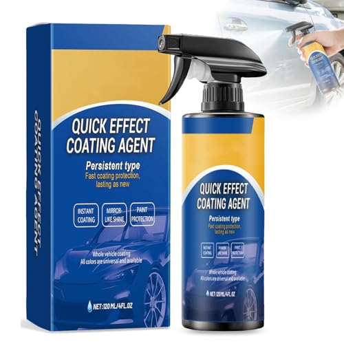 Quick Effect Coating Agent, 3 in 1 Hoher Schutz Schnelles Auto-Beschichtung Spray Auto, Car Coating Spray, Multifunktionales Beschichtungsspray Autolack120ML