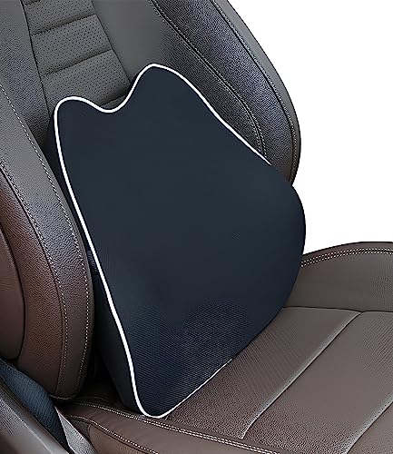 jutyum Rückenkissen Auto, Lendenkissen aus Memory Foam, Lordosenstütze Auto, Lendenkissen für Bürostuhl, Ergonomisches Lendenwirbelstützkissen für Autositze, Bürostuhl, Rollstuhl