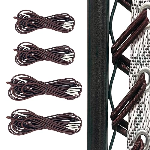 TSHAOUN 4 Pack Sun Loungers, Universal Zero Gravity Chair Repair Rope Chairs, Outdoor Lounge Chairs, Bungee Chair Replacement Bungee Ropes For Repairing Zero Gravity Chairs, Lounge Chairs (Braun)