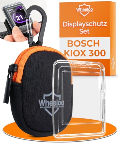 Wheeloo Bosch Kiox 300 Displayschutz Set I Schutzhülle für E-Bike I transparent & wasserabweisend I EBike Display Schutz Zubehör E Bike