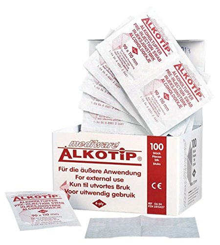 Alkotip 02815427 Alkoholtupfer, groß (100-er Pack)