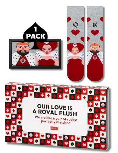 soxo Valentinstag Herren Socken Lustinge Geschenke Für Männer Baumwolle Geschenk Socke 40-45 Karten 1 Paar