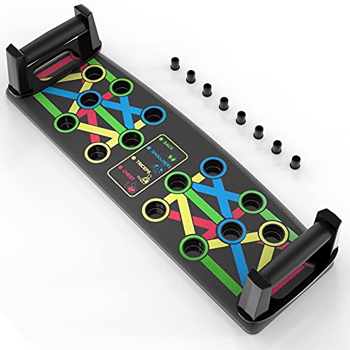 EmpireAthletics Multifunktionales Push-Up-Board in schwarz für Hometraining Büro und Unterwegs