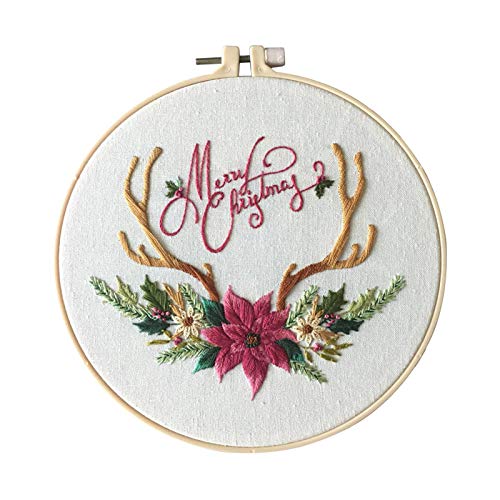 Anfänger Stickerei Set, Runde Einstellbare Stickerei Tool Kit Weihnachten Neue Produkte Für Kunst, Handwerk, Nähen